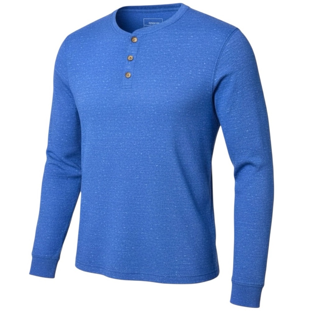 Sonoma Henley Mens Long Sleeve Henley Shirt Blue NWT NEW